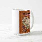 Coffee Mug - Wisconsin Supper Club Map コーヒーマグカップ (正面右)