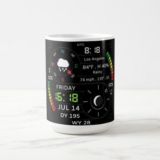 Coffee Mug with a Humorous Digital Design コーヒーマグカップ (中央)
