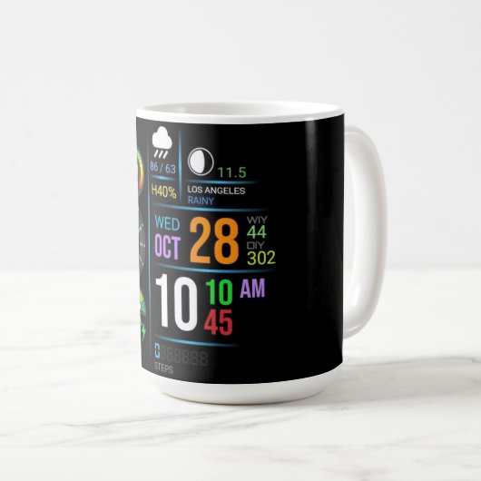 Coffee Mug with a Humorous Digital Design コーヒーマグカップ (正面右)