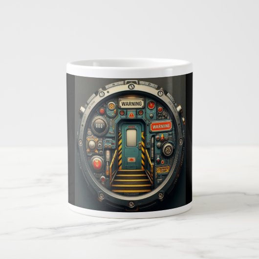 Coffee Mug with a Humorous Digital Design ジャンボコーヒーマグカップ (正面)