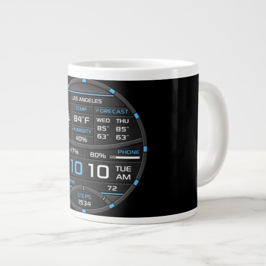 Coffee Mug with a Humorous Digital Design ジャンボコーヒーマグカップ (正面右)