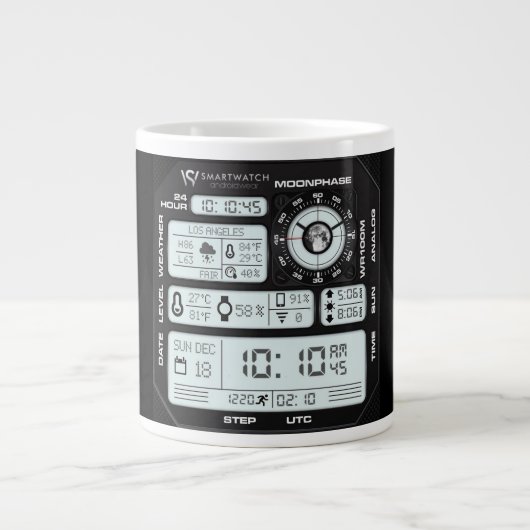 Coffee Mug with a Humorous Digital Design ジャンボコーヒーマグカップ (正面)