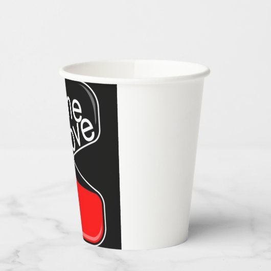 Coffee Mug with a Humorous Digital Design 紙コップ (左)