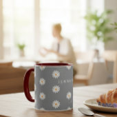 Coffee mug with daisy, cozy coffee mug マグカップ