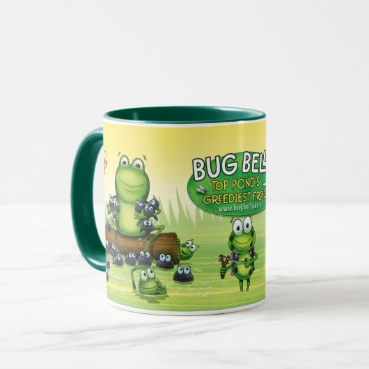 Coffee Mug with frogs design マグカップ (正面左)