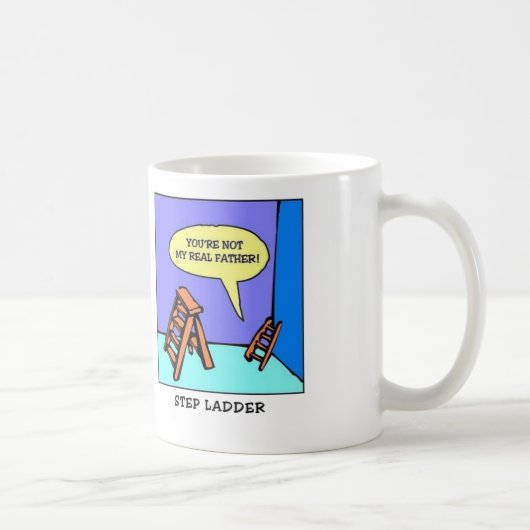 Coffee Mug With Hilarious Pun (Step Ladder) コーヒーマグカップ (右)
