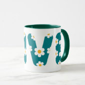 coffee mug with love phrase covered with flowers マグカップ (正面右)