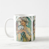 Coffee mug with Mucha design コーヒーマグカップ (左)