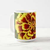 Coffee Mug With Picture Of Marigold On It コーヒーマグカップ (正面左)