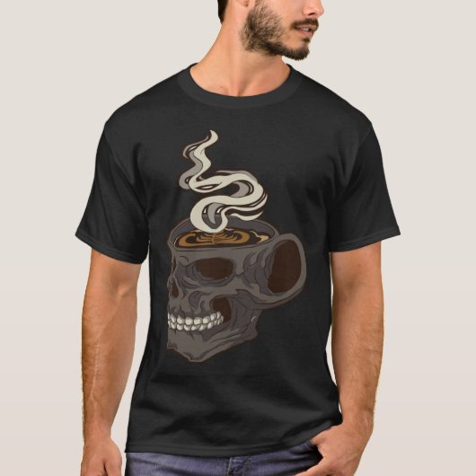 Coffee Mug with Skull Skeleton Tシャツ (正面)
