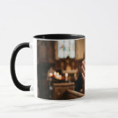 Coffee Mug Woman Praying in Church Religious マグカップ (左)