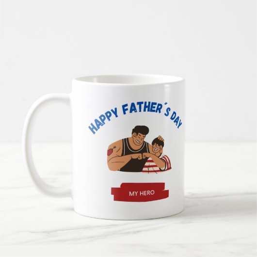 Coffee Mugs my hero dad コーヒーマグカップ (左)
