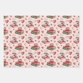 Coffee mugs with hearts ラッピングペーパーシート (正面3)