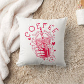 Coffee My One True Soulmate Red Skeleton Hand  クッション (ブランケット)