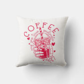 Coffee My One True Soulmate Red Skeleton Hand  クッション (裏面)