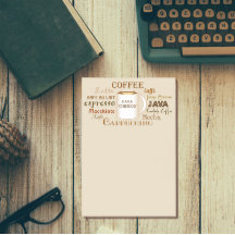 Coffee Names パーソナライズされた Tan Post-It Notes