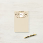 Coffee Names パーソナライズされた Tan Post-It Notes ポストイット (デスク上)