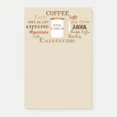 Coffee Names パーソナライズされた Tan Post-It Notes ポストイット (正面)