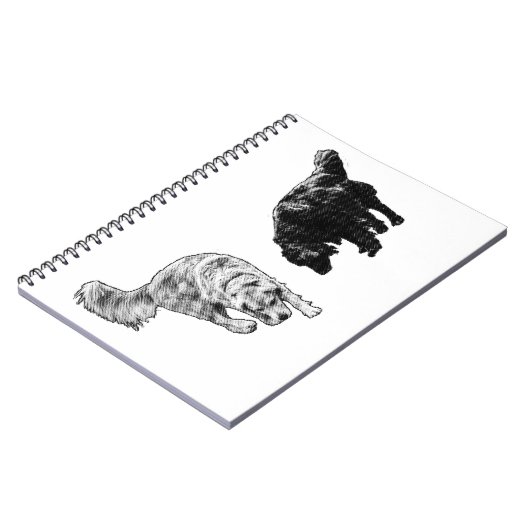 Coffee-Nook Dots — Retriever Duo ノートブック (左側)