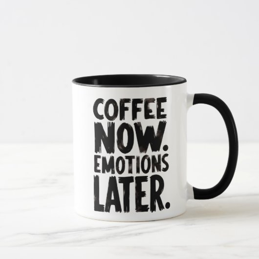 Coffee Now Emotions Later coffee mug マグカップ (右)