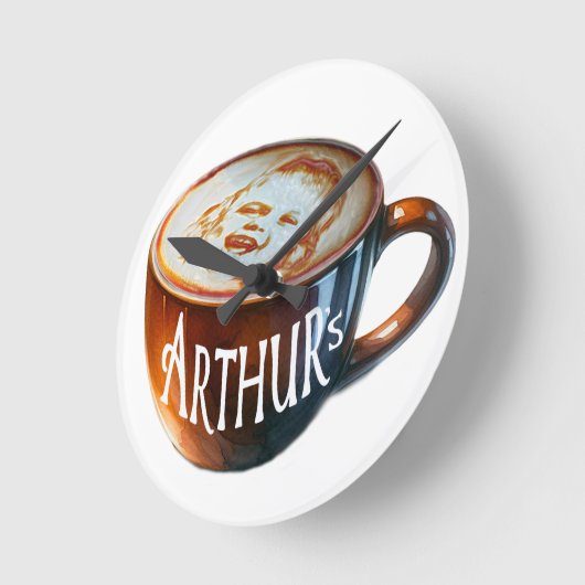 coffee o'clock ラウンド壁時計 (傾斜)