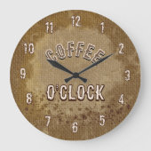 Coffee O'Clock Rustic Kitchen ラージ壁時計 (正面)