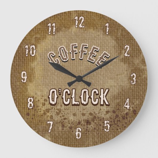 Coffee O'Clock Rustic Kitchen ラージ壁時計 (正面)