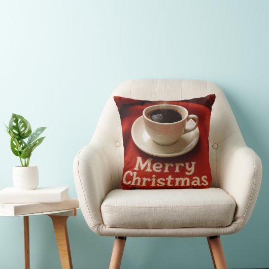 Coffee On a Merry Christmas Blanket クッション (椅子)