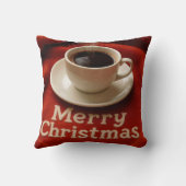 Coffee On a Merry Christmas Blanket クッション (裏面)