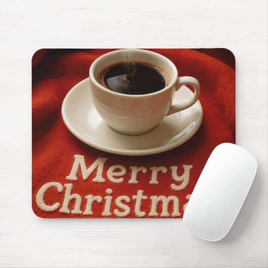 Coffee On a Merry Christmas Blanket マウスパッド (マウス)