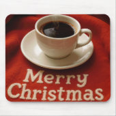 Coffee On a Merry Christmas Blanket マウスパッド (正面)