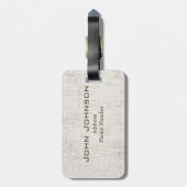 Coffee on Burlap Word Cloudティール(緑がかった色)ID283 ラゲッジタグ (裏面縦)