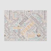 Coffee on Burlap Word Cloudティール(緑がかった色)ID283 薄葉紙 (正面)