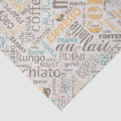 Coffee on Burlap Word Cloudティール(緑がかった色)ID283 薄葉紙 (詳細)