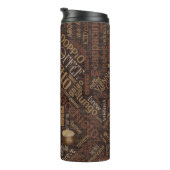 Coffee on Burlap Word Cloud Brown ID283 タンブラー (回転右)