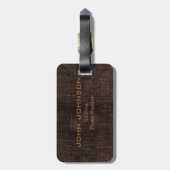 Coffee on Burlap Word Cloud Brown ID283 ラゲッジタグ (裏面縦)