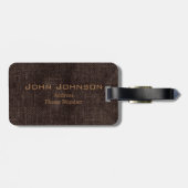 Coffee on Burlap Word Cloud Brown ID283 ラゲッジタグ (裏面横)