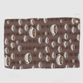 Coffee on Stripes Golf Towel ゴルフタオル (横)