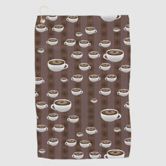 Coffee on Stripes Golf Towel ゴルフタオル