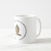 Coffee or tea mug with Buddha quote コーヒーマグカップ (正面右)