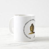 Coffee or tea mug with Buddha quote コーヒーマグカップ (正面左)
