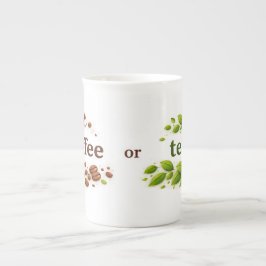 Coffee or Tea White Bone China Mug ボーンチャイナマグカップ