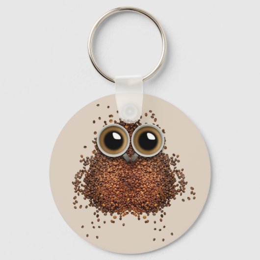Coffee Owl key chains キーホルダー (正面)