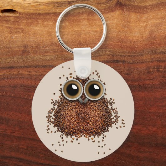 Coffee Owl key chains キーホルダー (正面)