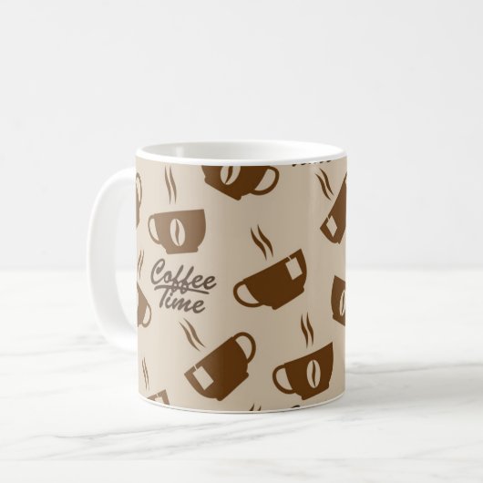 Coffee pattern コーヒーマグカップ (正面左)