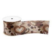 Coffee pattern サテンリボン (リール)