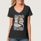 Coffee  People Graphic Cool Sayings Plus Size Tシャツ (正面)