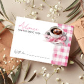 Coffee Pink Bow Bridal Shower Advice Card エンクロージャーカード