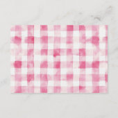 Coffee Pink Bow Bridal Shower Thank You Card エンクロージャーカード (裏面)