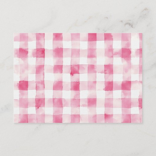 Coffee Pink Bow Bridal Shower Thank You Card エンクロージャーカード (裏面)